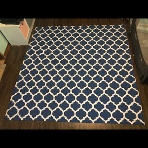 Threshold blue and white shower curtain